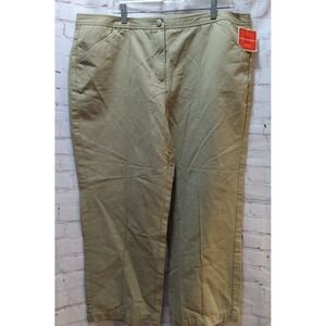 Izaac Mizrahi for Target women's 18 cropped ribbed cotton khaki pants NWT 2005‎